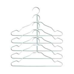 5 Perchas Alu, plata