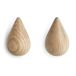 2 perchas Dropit, grandes, madera