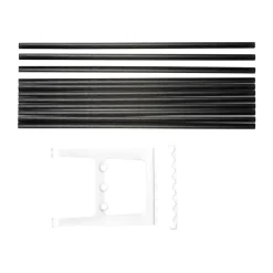 Accesorio banco Nostalgi 100 cm, Roble teñido de negro-blanco