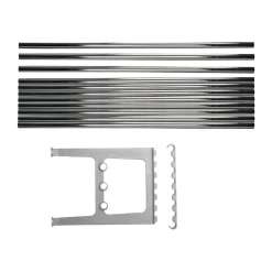 Accesorio banco Nostalgi 100 cm, Cromo-aluminio