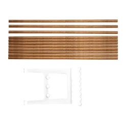 Accesorio banco Nostalgi 100 cm, Bambú-blanco