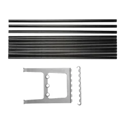 Accesorio banco Nostalgi 100 cm, Roble teñido de negro-aluminio