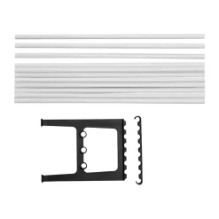 Accesorio banco Nostalgi 100 cm, Blanco-negro