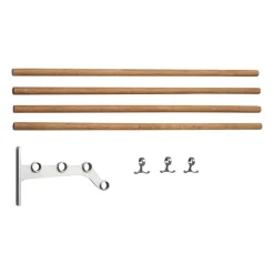 Accesorio estante perchero Nostalgi 291 100 cm, Bambú-aluminio