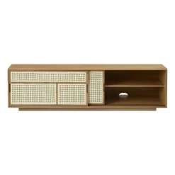 Aparador Air low, Roble, ratán