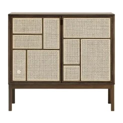 Aparador Air, Roble oscuro, 120x110 cm, con patas