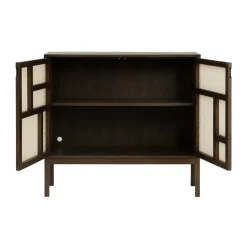 Aparador Air, Roble oscuro, 120x110 cm, con patas