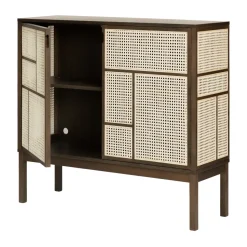 Aparador Air, Roble oscuro, 120x110 cm, con patas