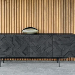 Aparador Graphic, Teca negra 4 puertas