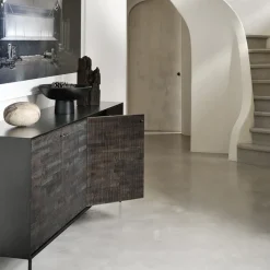 Aparador Grooves, Black 3 puertas