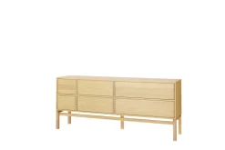 Aparador Hylte 6 cajones 172x73 cm, Roble