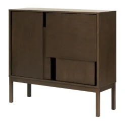 Aparador Layer, Roble oscuro, 120x110, con patas