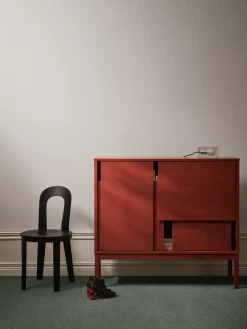 Aparador Layer, Rojo, 120x110, con patas