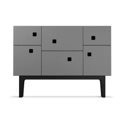 Aparador Peep C2, Slate grey, lacado negro