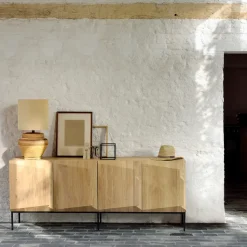 Aparador Stairs 3 puertas, Roble 150x80x46 cm