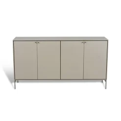 Aparador Volt 80x148 cm, Beige-acero inoxidable