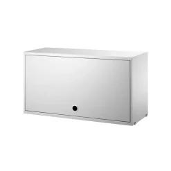 Armario con puerta abatible String, Gris, 78x30 cm