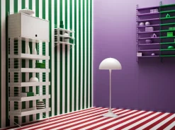 Armario con puerta abatible String, Blanco, 58x30 cm