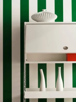 Armario con puerta abatible String, Blanco, 58x30 cm