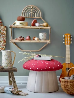 Asiento puff Lue Ø37x30 cm, Rojo