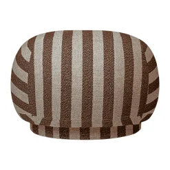 Asiento puff Rico pouf, Louisiana, Sand-chocolate