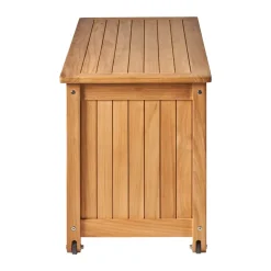Baúl con ruedas Bjärknäs S 130x50x60 cm, Teak