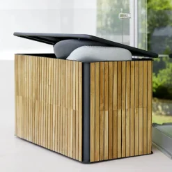 Baúl exterior Combine, Teak, lava grey, grande