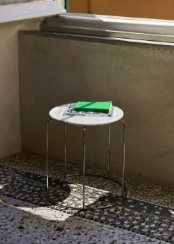 Balda superior Wire Stool VP11 Ø38 cm, Bianco Carrara mármol