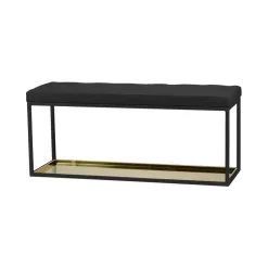 Banco 11, Negro-cuero negro-chapa de latón