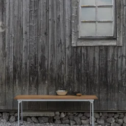 Banco 8, Roble aceitado-estructura de acero galvanizado en caliente