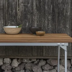 Banco 8, Roble aceitado-estructura de acero galvanizado en caliente