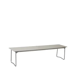 Banco 9, Roble blanco lacado-170 cm-estructura galvanizada en caliente
