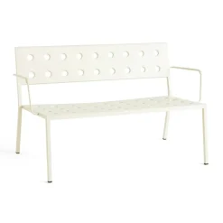 Banco Balcony Lounge con reposabrazos 121,5×69 cm, Beige tiza