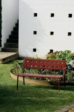 Banco Balcony Lounge con reposabrazos 121,5×69 cm, Rojo hierro