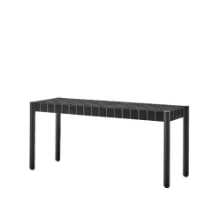 Banco Betty TK4, Black, asiento de banda de lino trenzada negro
