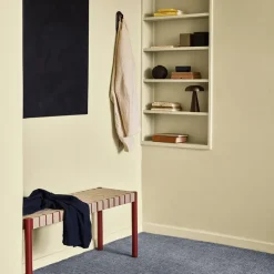 Banco Betty TK4, Black, asiento de banda de lino trenzada negro