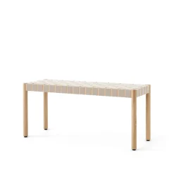 Banco Betty TK4, Oak, asiento de banda de lino trenzada