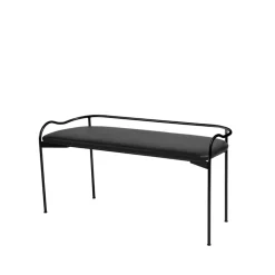 Banco Bubble, Negro, cuero negro