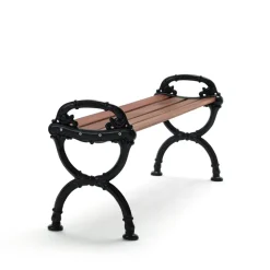 Banco Byarum, Caoba, soporte negro