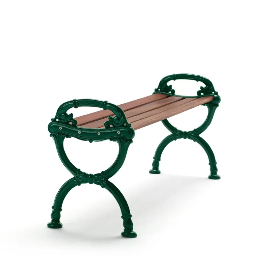 Banco Byarum, Caoba, soporte verde