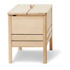 Banco con almacenamiento A Line 68 cm, Roble aceitado blanco