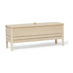 Banco con almacenamiento A Line 111 cm, Roble blanco