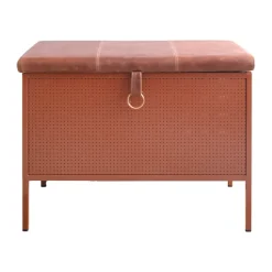 Banco con cajón Frank, Cinnamon-vintage cognac