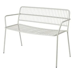 Banco con reposabrazos Eden, Beige grey