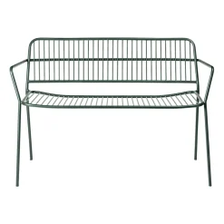 Banco con reposabrazos Eden, Forest green