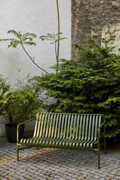 Banco con reposabrazos Palissade Dining, Olive