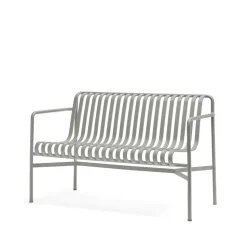 Banco con reposabrazos Palissade Dining, Sky grey