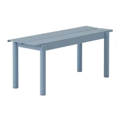 Banco de acero Linear steel bench 110 cm, Pale blue