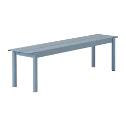 Banco de acero Linear steel bench 170 cm, Pale blue