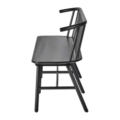 Banco de comedor VIOR, Roble lacado en negro